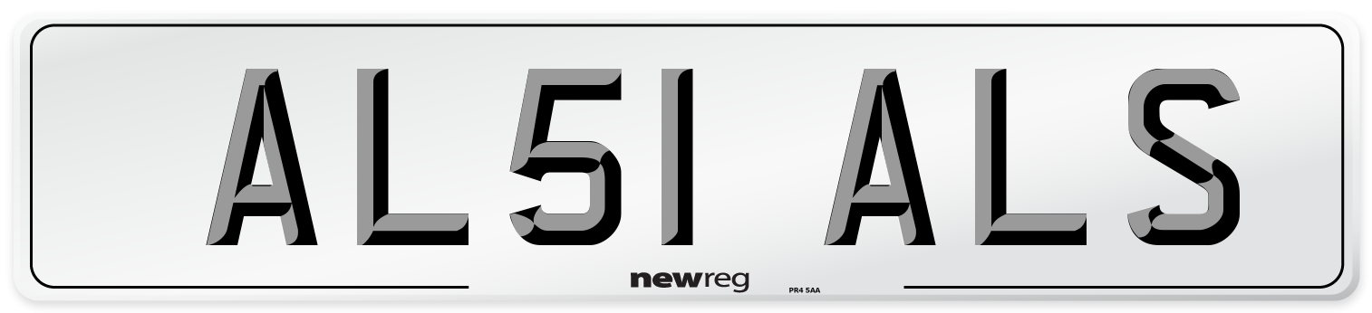AL51 ALS Number Plate from New Reg